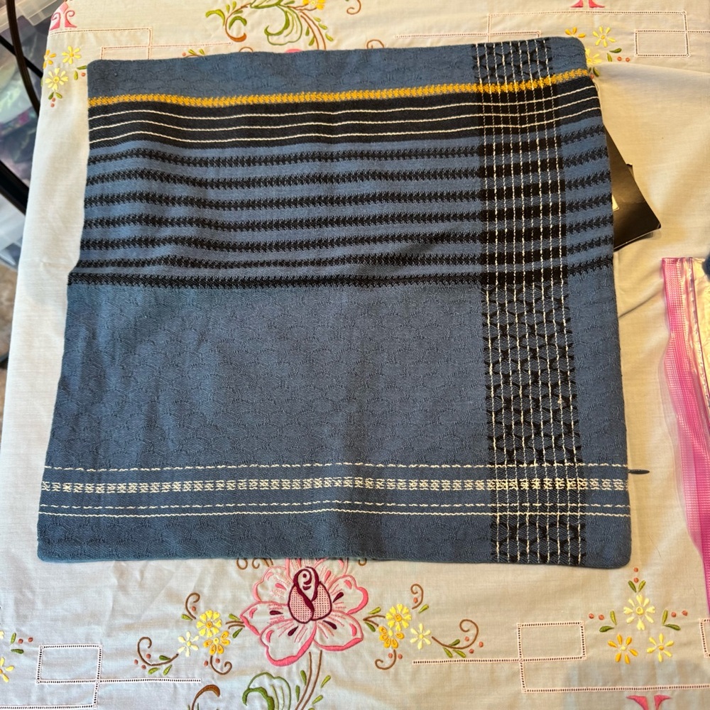 NWT Set of 2 Khaadi Blue Cushion Cover 16 X 16 HCWD21222-MULTI